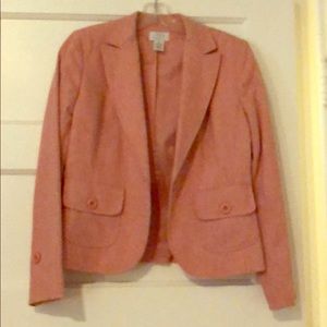 Pink wool lined blazer